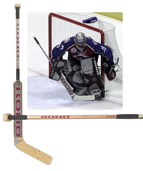 Patrick Roys Early-2000s Colorado Avalanche Koho Game-Used Stick