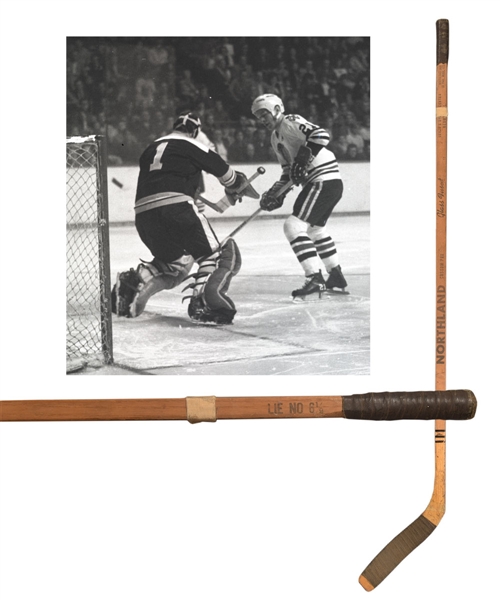 Stan Mikitas Mid-to-Late-1960s Chicago Black Hawks Northland "Banana Hook" Game-Used Stick