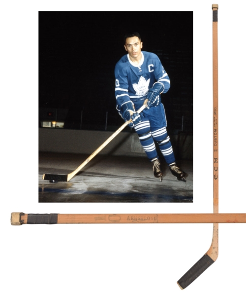 George Armstrongs 1964-65 Toronto Maple Leafs Team-Signed CCM Game-Used Stick