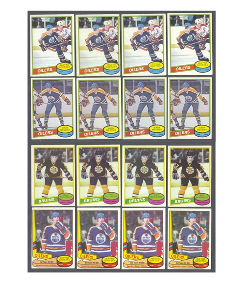 1980s O-Pee-Chee Hockey Set and Near Set Collection of 28