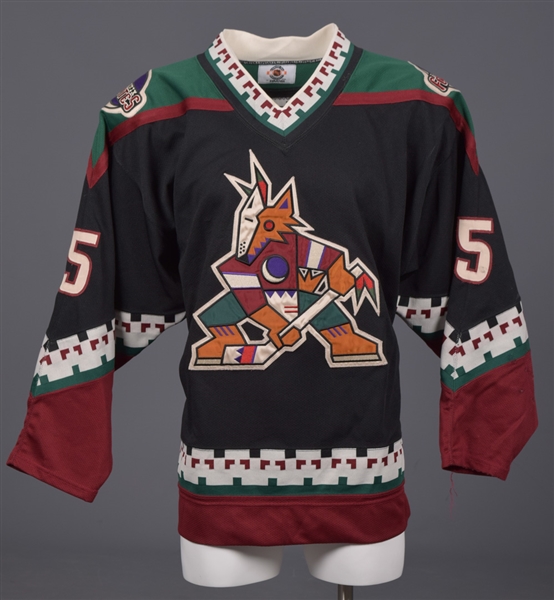 Deron Quints 1997-98 Phoenix Coyotes Game-Worn Jersey with LOA 
