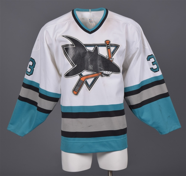 Dale Craigwells 1991-92 San Jose Sharks Inaugural Season Game-Worn Pre-Season Jersey with LOA 