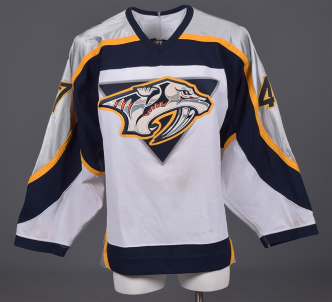 Libor Pivkos 2003-04 Nashville Predators Game-Worn Pre-Season Jersey with LOA 