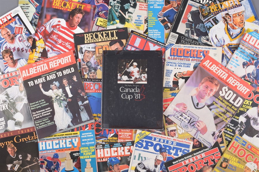Wayne Gretzky 1970s/2000s Program, Magazine, Book and Other Publications Collection of 275+