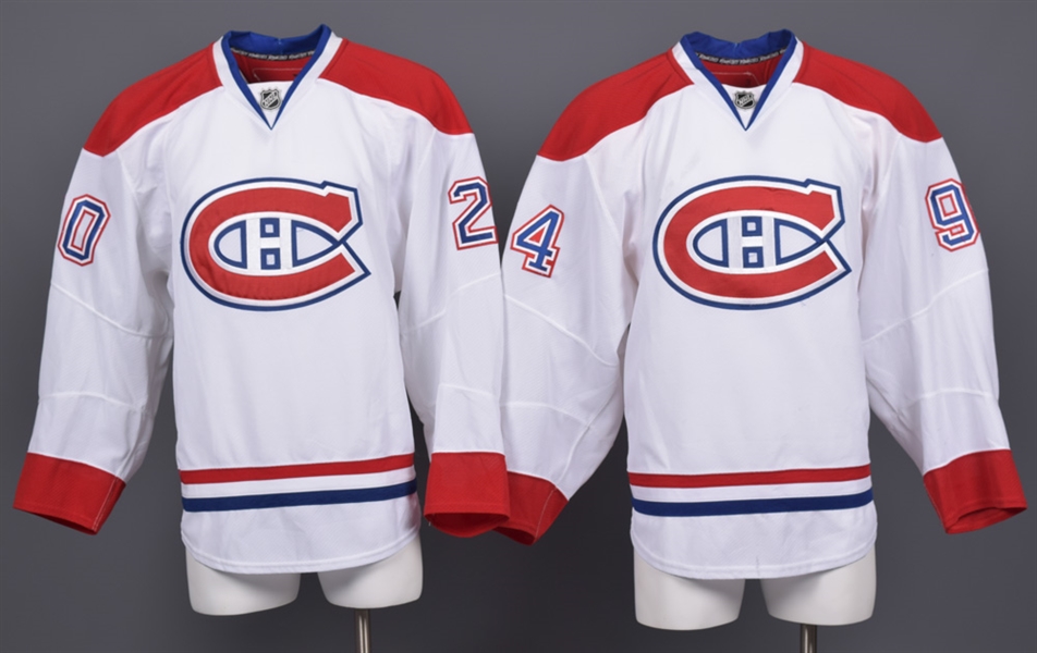 James Wisniewski’s and Tom Pyatt’s 2010-11 Montreal Canadiens Game-Worn Away Jerseys with Team LOAs