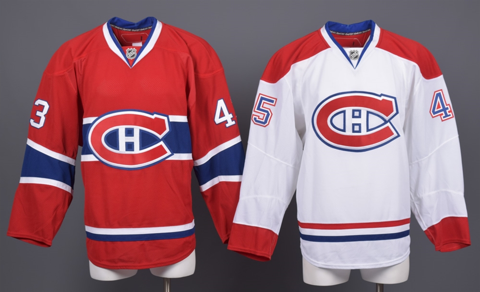 Ian Schultz’s 2010-11 Montreal Canadiens Game-Issued Home and Away Jerseys with Team LOAs