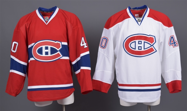 Connor Crisp’s 2014-15 Montreal Canadiens Game-Issued Home and Away Jerseys with Team LOAs