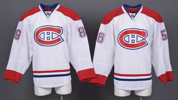 Tim Bozon’s and Kevin Gagne’s 2012-13 Montreal Canadiens Game-Issued Away Jerseys with Team LOAs