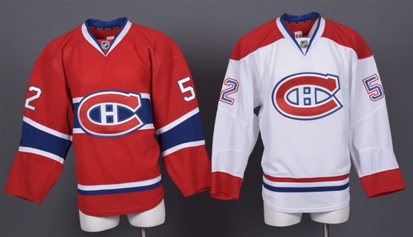 Erik Nystrom’s 2013-14 Montreal Canadiens Game-Worn Home and Game-Issued Away Jerseys with Team LOAs 