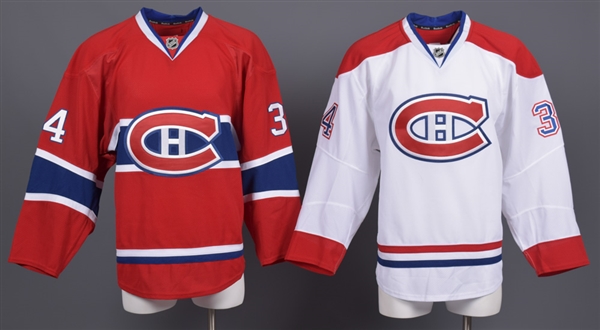 Alain Berger’s 2012-13 Montreal Canadiens Game-Issued Home and Away Jerseys with Team LOAs