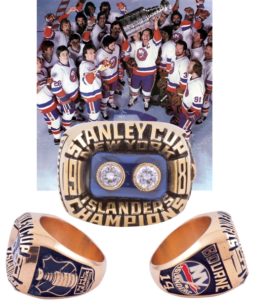 Bob Bourne 1980-81 New York Islanders Stanley Cup Championship Salesmans Sample Ring