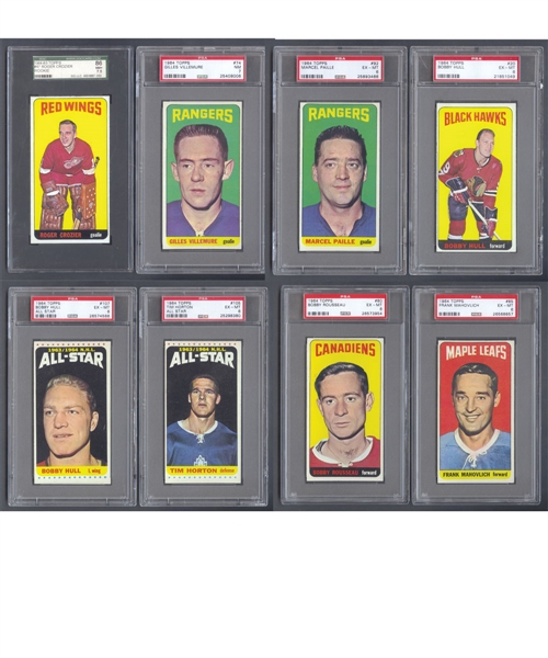 1964-65 Topps Hockey Tall Boys Complete 110-Card Set Including 19 PSA/SGC-Graded Cards