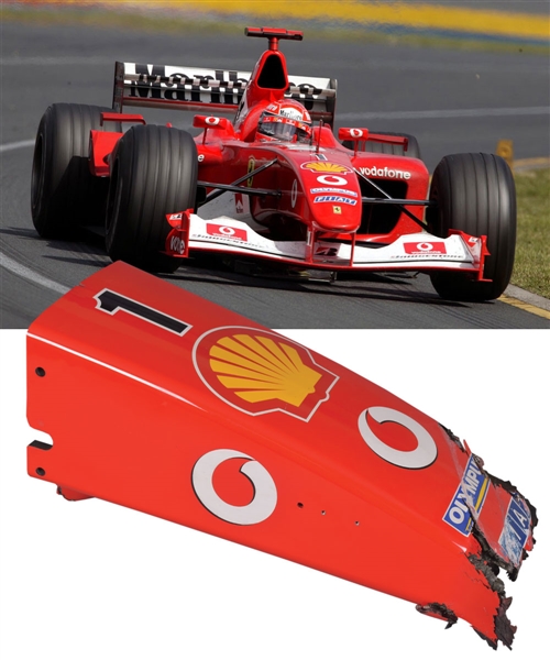 Scuderia Ferrari 2003 World Champion F2003-GA Formula One Racing Car Crash Test Nose Cone with Ferrari Certificate of Origin