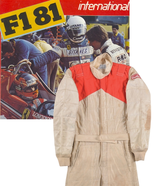 Gilles Villeneuves 1980 Ferrari Simpson Suit Worn in Practice/Testing with Detailed Letter of Provenance