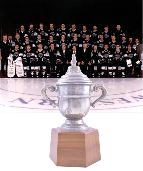 Pete Demers 1992-93 Los Angeles Kings Clarence Campbell Bowl Championship Trophy with His Signed LOA