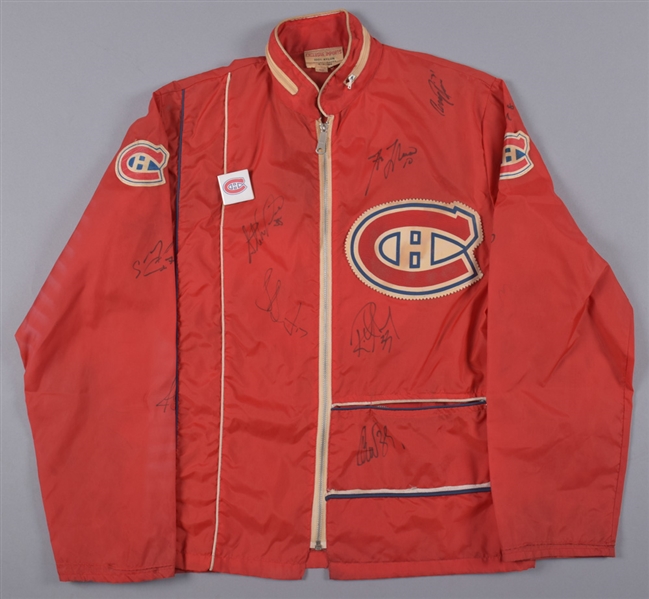 Vintage Montreal Canadiens Multi-Signed Jacket Signed by 2000s Players Plus Mid-2000s Team-Signed Cap