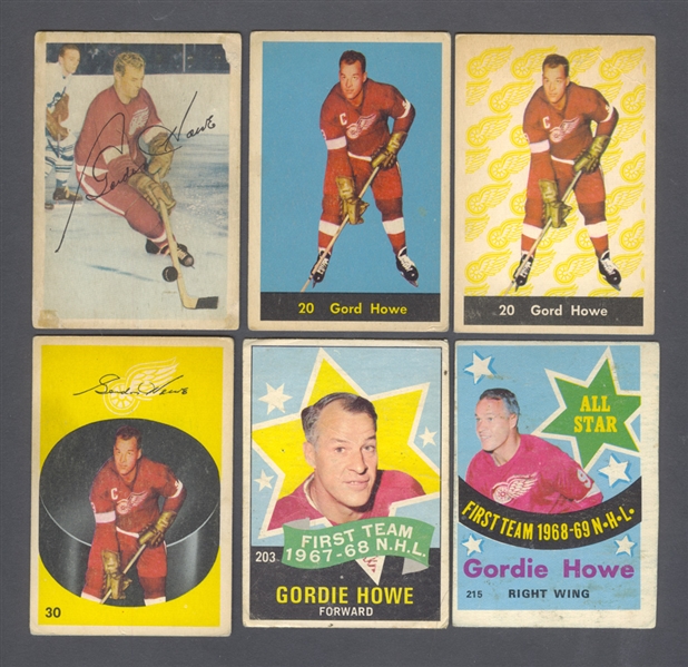 Gordie Howe 1953-80 Parkhurst and O-Pee-Chee Hockey Card Collection of 13 