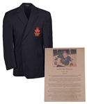 Gordon "Red" Berensons Canadas Sports Hall of Fame Honoured Member Blazer Jacket Plus Saskatchewan Hall of Fame Plaque with His Signed LOA