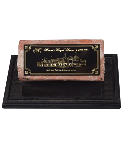 Mount Royal Arena 1920-26 Limited-Edition Brick #6/85 in Display Case with COA
