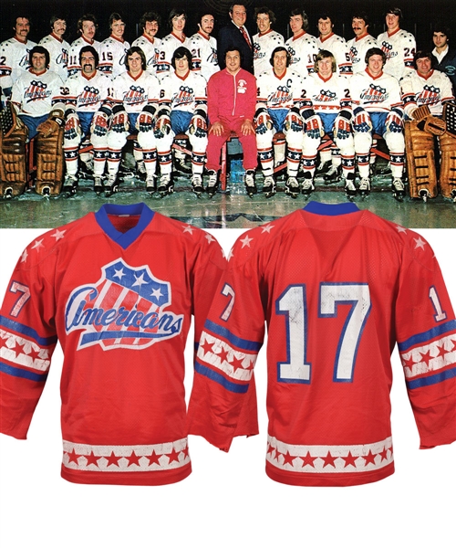 Dave Hynes Mid-1970s AHL Rochester Americans Game-Worn Jersey