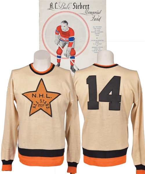 Ebbie Goodfellows 1939 Babe Siebert Memorial Game NHL All-Stars Game-Worn Wool Jersey with LOA