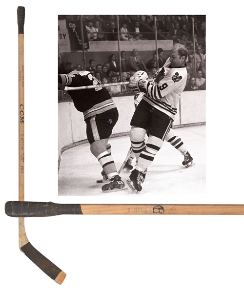Bobby Hulls Late-1960s Chicago Black Hawks CCM Game-Used Stick