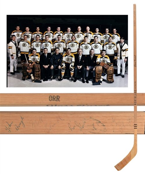 Bobby Orr 1966-67 Boston Bruins Team-Signed Game-Issued Northland Rookie Stick