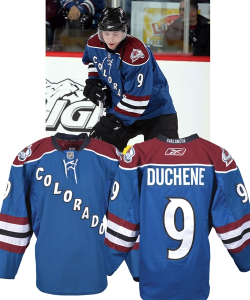 Matt Duchenes 2009-10 Colorado Avalanche Game-Worn Rookie Season Third Jersey with LOA