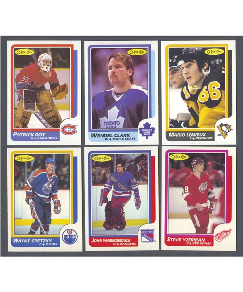 1986-87 O-Pee-Chee Hockey 264-Card Set, Blank Back 264-Card Set and Panels (31) Near Complete Set (255/264)