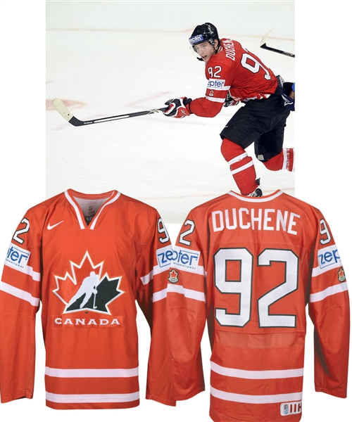 Matt Duchenes 2010 IIHF World Championship Team Canada Game-Worn Jersey with LOA