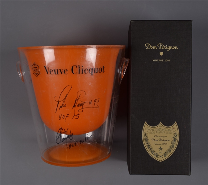 Pedro Martinez 2015 Hall of Fame Induction Signed Champagne Bottle and Ice Bucket