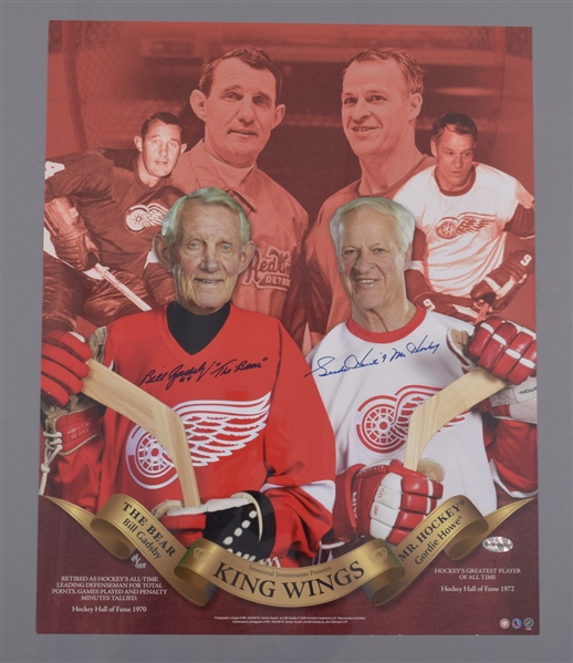 Bill Gadsby and Gordie Howe Dual-Signed Limited-Edition Photo and Dual-Signed Book Plus Gadsbys Signed Game-Used Oldtimers Skates