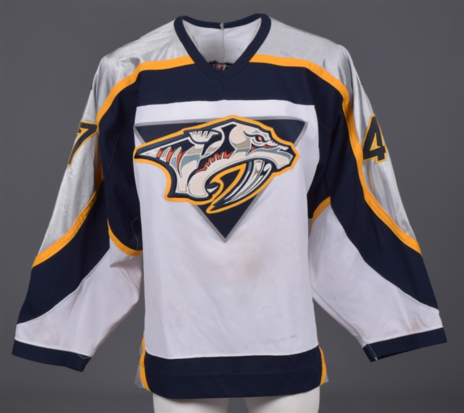 Libor Pivkos 2003-04 Nashville Predators Game-Worn Pre-Season Jersey with LOA 