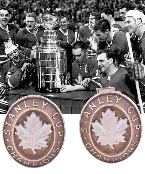 Toronto Maple Leafs Early-1960s Stanley Cup Championship 10K Gold Cufflinks