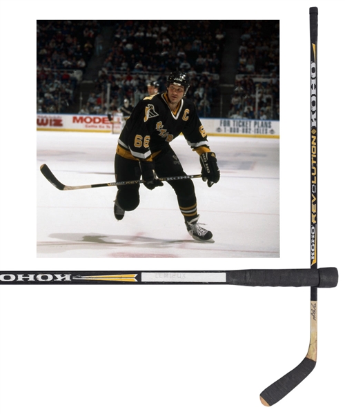 Mario Lemieuxs 1996-97 Pittsburgh Penguins Signed Koho Revolution Game-Used Stick with LOA - 50 Goal Season - Art Ross Trophy Season! - Photo-Matched!