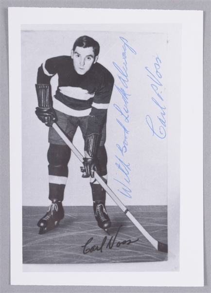 Deceased Hockey HOFer Carl Voss Signed Photo