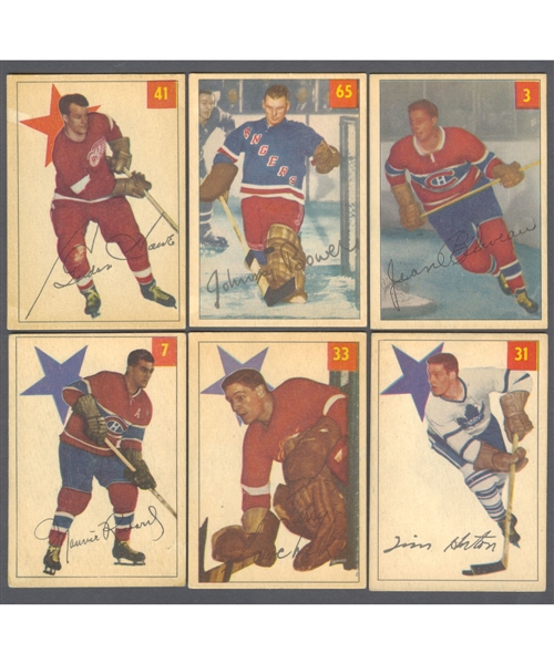 1954-55 Parkhurst Hockey Near Complete Card Set (99/100)