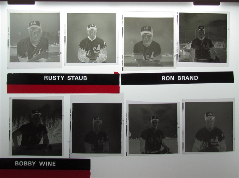 Montreal Expos Early-1970s 2 ¼ Inches B&W Negative Collection of 44 - Staub, Jones, Laboy, Wine, Stoneman, Renko