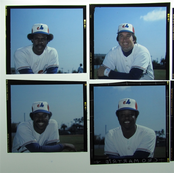 Montreal Expos C. 1978 2 ¼ Inches Color Negative Collection of 28 - Carter, Dawson, Perez, Speier, Cromartie