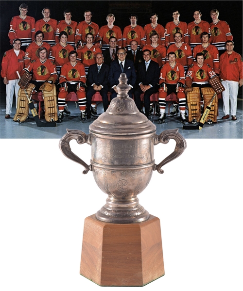 Jim Pappins 1972-73 Chicago Black Hawks Clarence Campbell Bowl Championship Trophy with His Signed LOA (11")