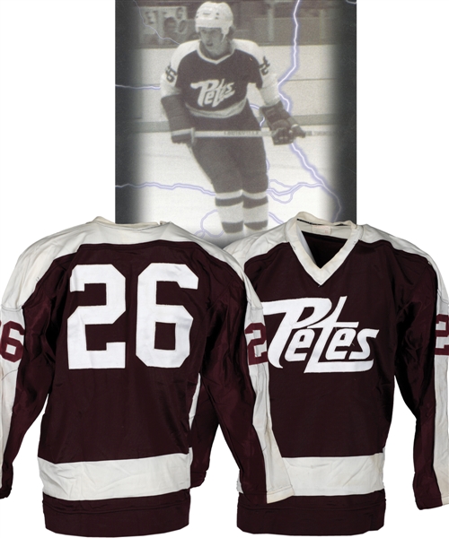 Circa Mid-To-Late-1970s OHA Peterborough Petes #26 Game-Worn Jersey - Wayne Gretzky Wore #26 for Petes in 1976-77!