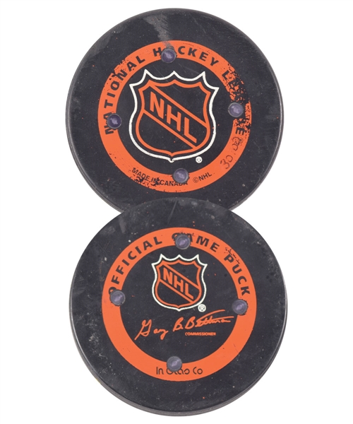 Scarce Mid-1990s FoxTrax Game-Used NHL Puck