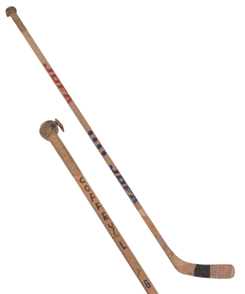 Paul Coffeys Mid-to-Late-1970s Pre-NHL Jofa Game-Used Stick with His Signed LOA