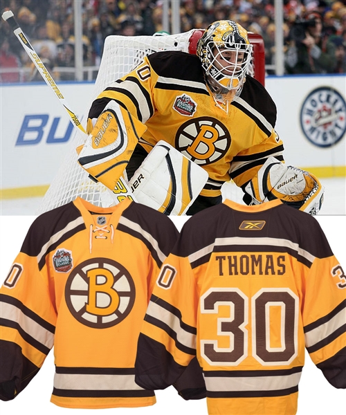 Tim Thomas 2010 NHL Winter Classic Boston Bruins Game-Worn Jersey LOA