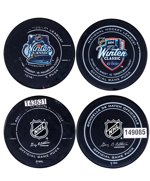 nhl game used pucks