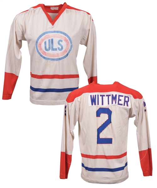 Marty Wittmers 1979-80 ULS (University Liggett School) Game-Worn Jersey - Won High School Hockey State Championship