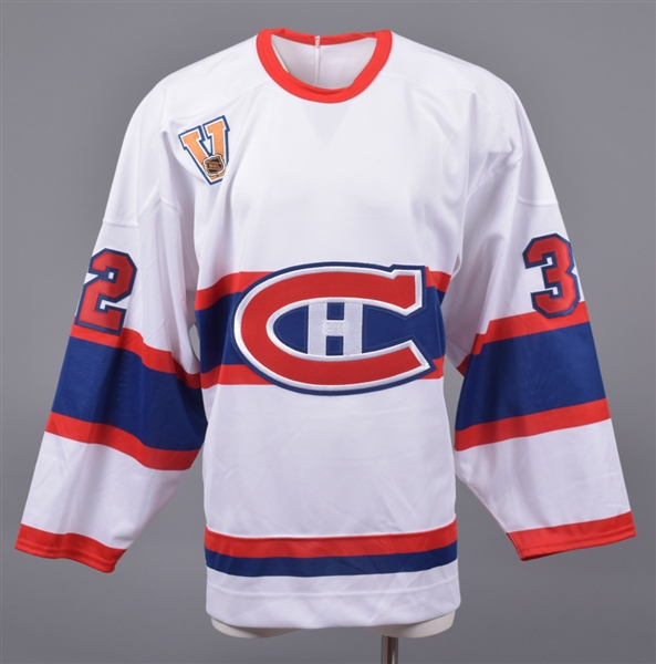 Gordie Dwyer’s 2003-04 Montreal Canadiens "1945-46 Vintage Set" Game-Issued Jersey with Team LOA