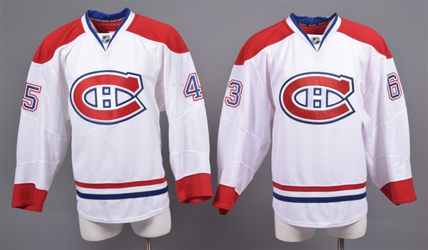 Michael Blunden’s and Andreas Engqvist’s 2011-12 Montreal Canadiens Game-Worn Away Jerseys with Team LOAs