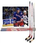 Eric Lindros 2001-04 New York Rangers Bauer Game-Used Sticks (3) with His Signed LOA