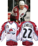Claude Lemieuxs 1995-96 Colorado Avalanche Inaugural Season Game-Worn Stanley Cup Playoffs Jersey with His Signed LOA